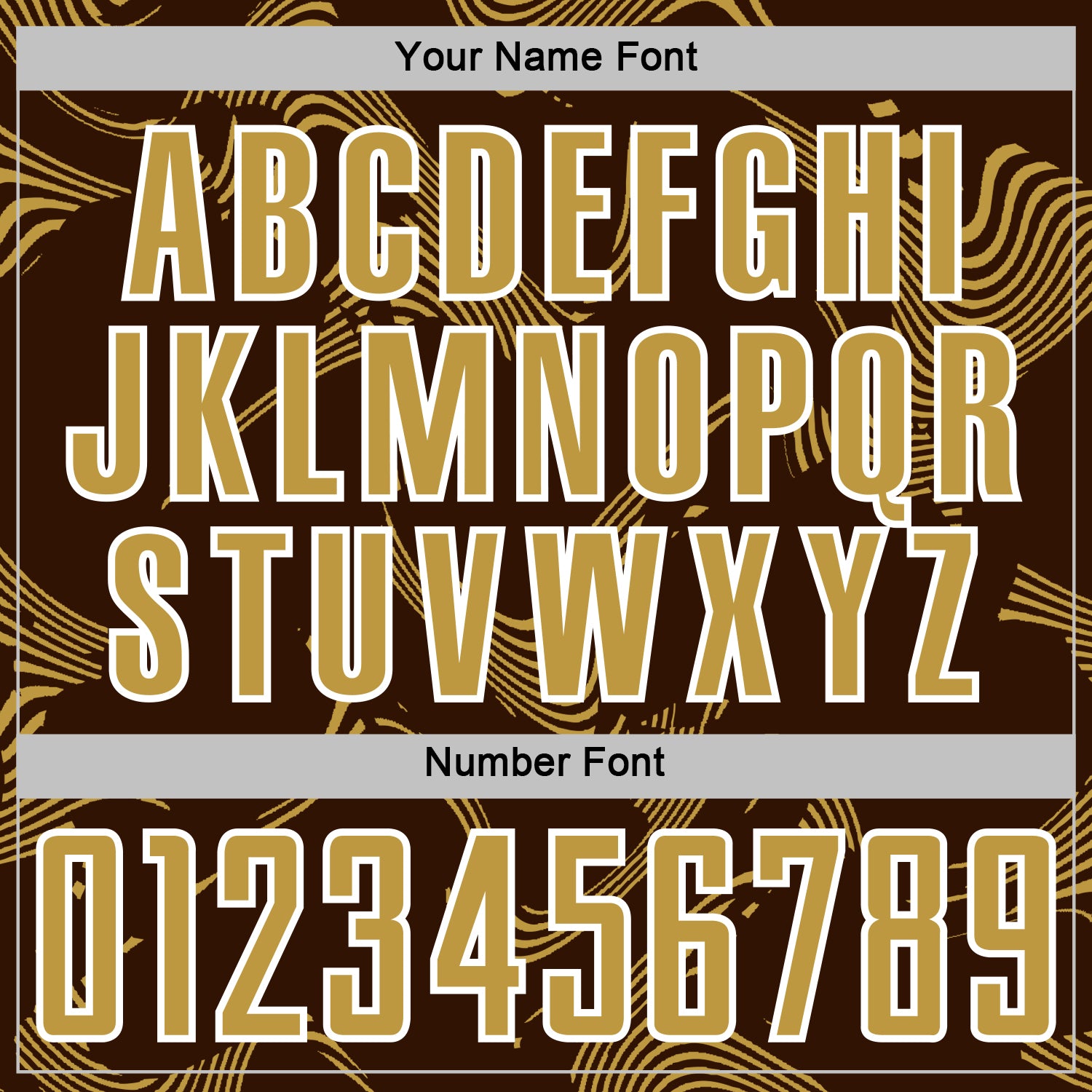 Custom Brown Old Gold-White Curve Lines Sports Sublimation Soccer Uniform Jersey