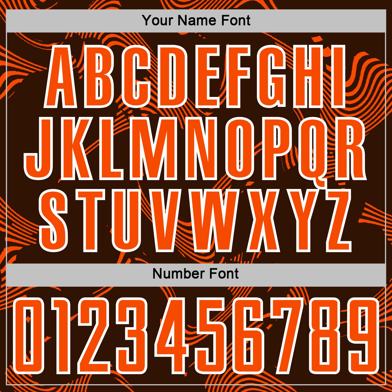 Custom Brown Orange-White Curve Lines Sports Sublimation Soccer Uniform Jersey