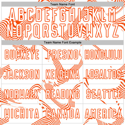 Custom White Orange Curve Lines Sports Sublimation Soccer Uniform Jersey