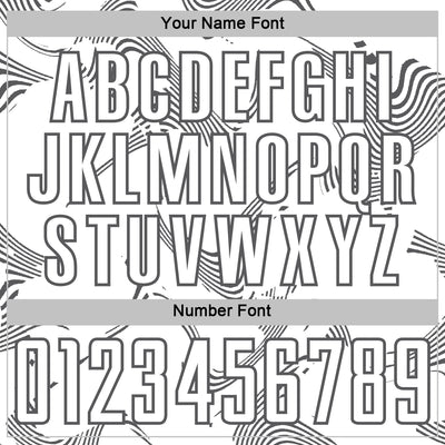 Custom White Steel Gray Curve Lines Sports Sublimation Soccer Uniform Jersey