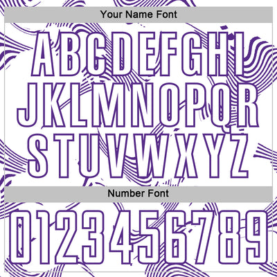 Custom White Purple Curve Lines Sports Sublimation Soccer Uniform Jersey