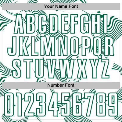 Custom White Kelly Green Curve Lines Sports Sublimation Soccer Uniform Jersey