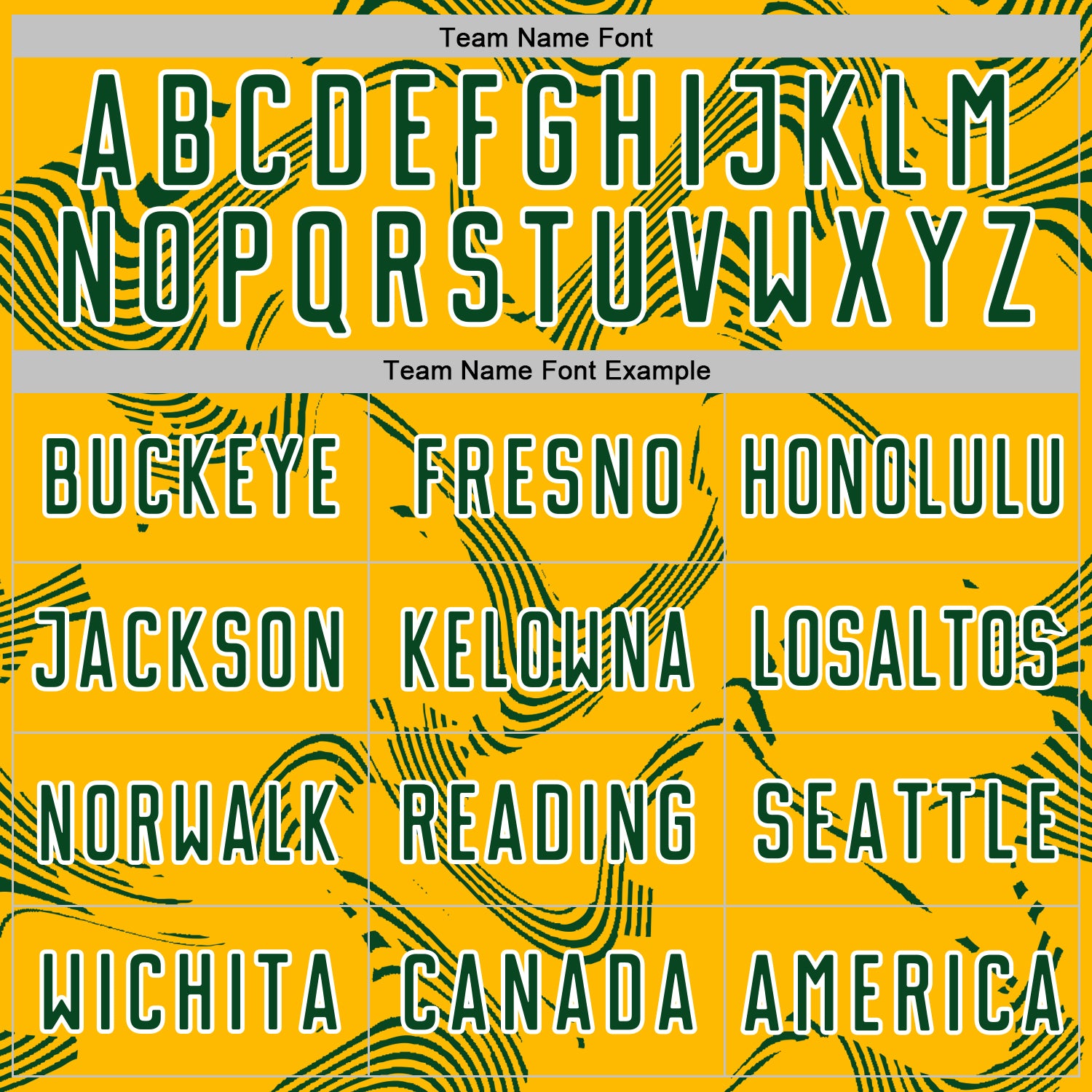 Custom Gold Green-White Curve Lines Sports Sublimation Soccer Uniform Jersey