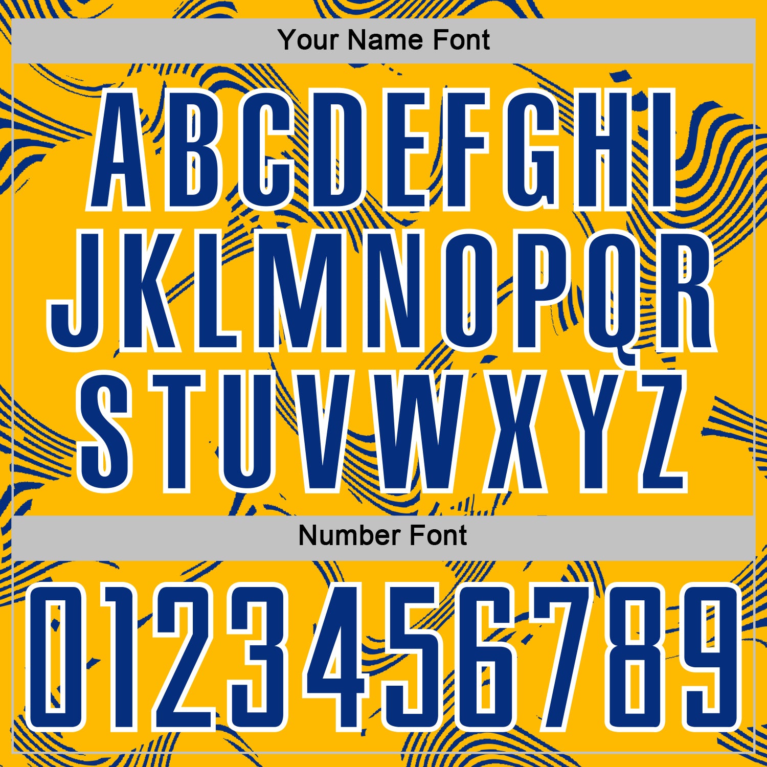 Custom Gold Royal-White Curve Lines Sports Sublimation Soccer Uniform Jersey