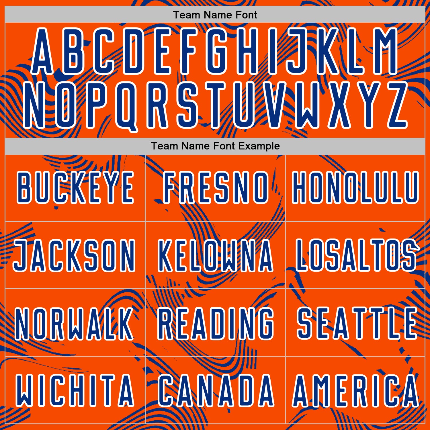 Custom Orange Royal-White Curve Lines Sports Sublimation Soccer Uniform Jersey