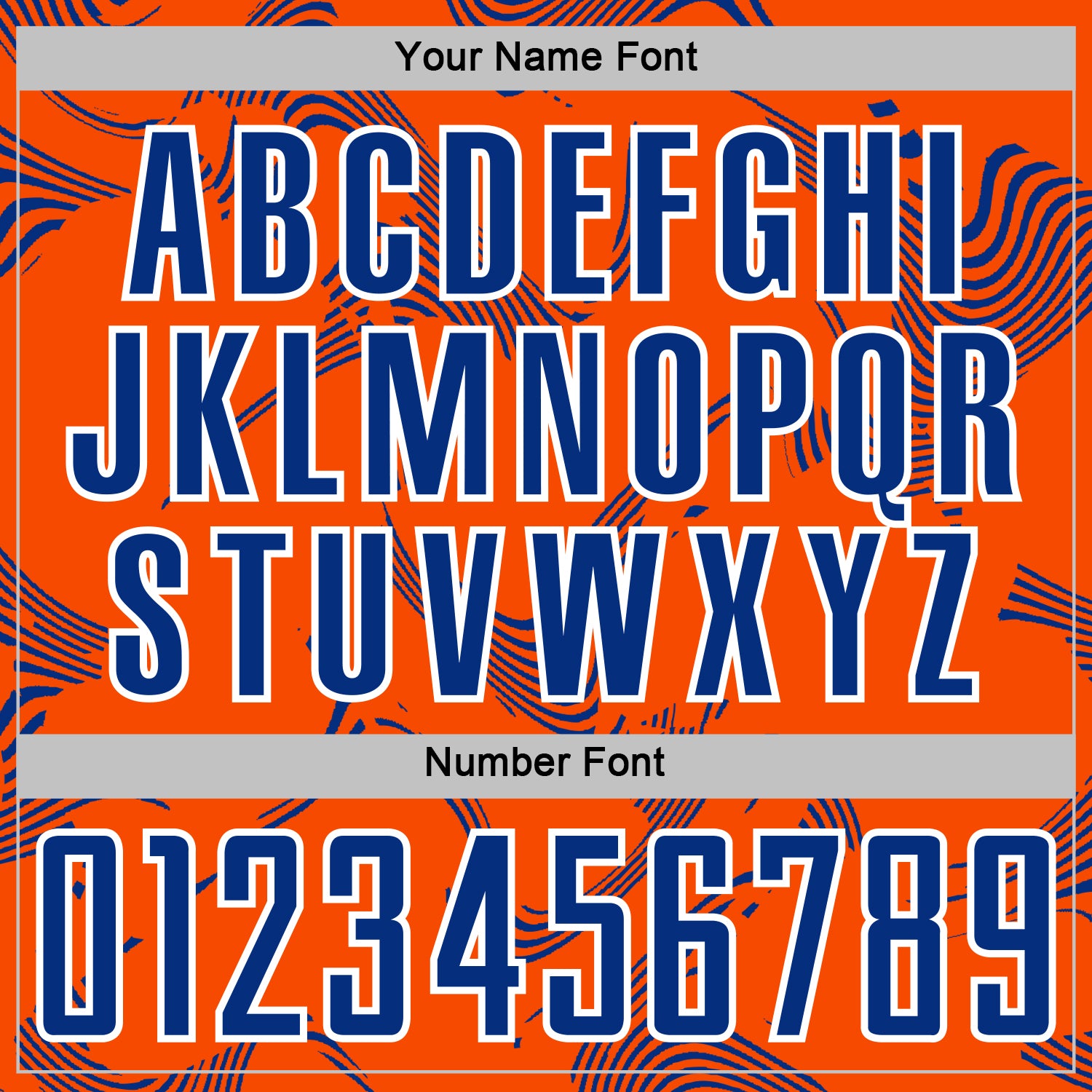 Custom Orange Royal-White Curve Lines Sports Sublimation Soccer Uniform Jersey