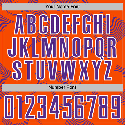 Custom Orange Purple-White Curve Lines Sports Sublimation Soccer Uniform Jersey