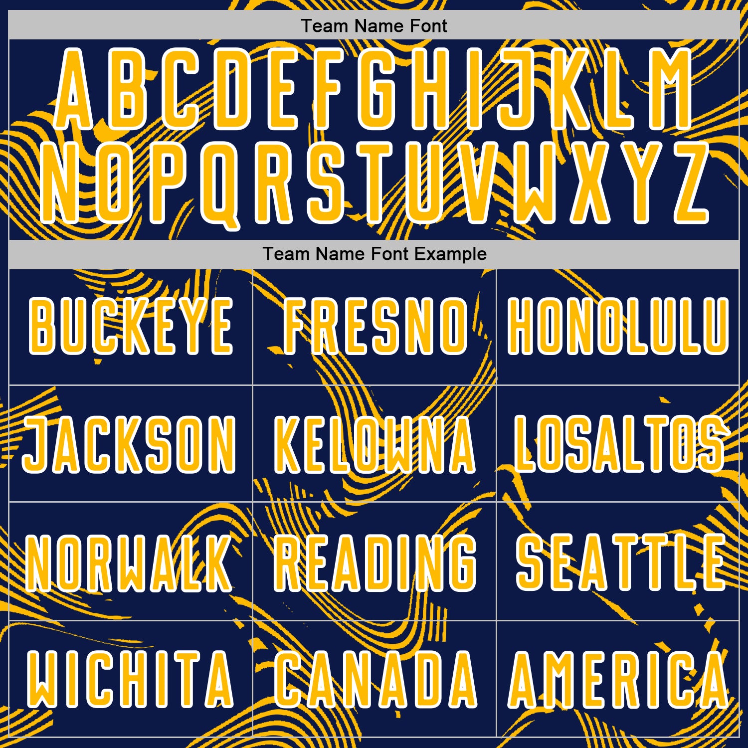 Custom Navy Gold-White Curve Lines Sports Sublimation Soccer Uniform Jersey