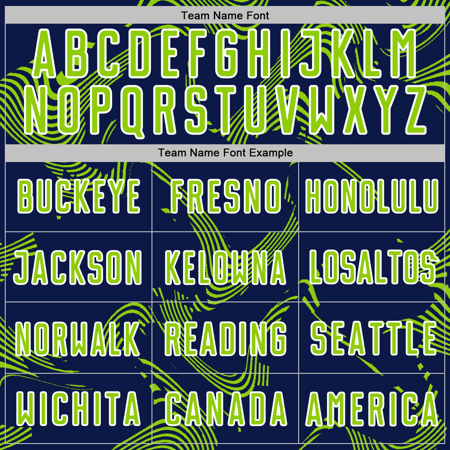 Custom Navy Neon Green-White Curve Lines Sports Sublimation Soccer Uniform Jersey