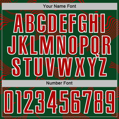 Custom Green Red-White Curve Lines Sports Sublimation Soccer Uniform Jersey