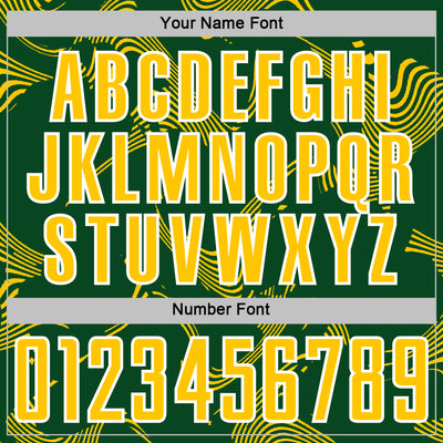 Custom Green Yellow-White Curve Lines Sports Sublimation Soccer Uniform Jersey