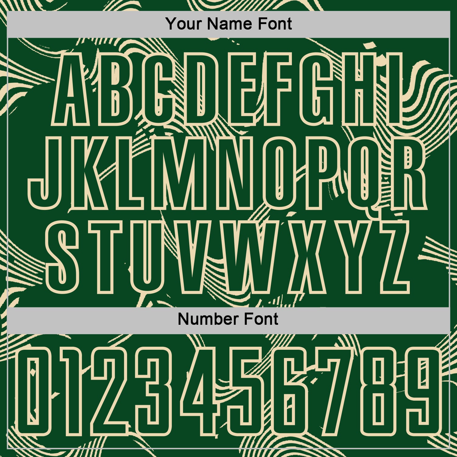 Custom Green Cream Curve Lines Sports Sublimation Soccer Uniform Jersey