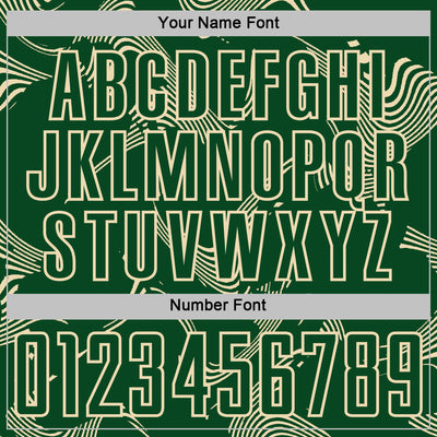 Custom Green Cream Curve Lines Sports Sublimation Soccer Uniform Jersey