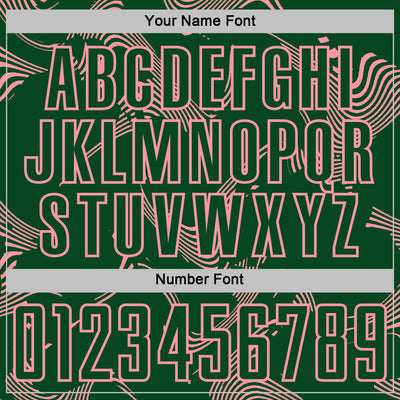 Custom Green Medium Pink Curve Lines Sports Sublimation Soccer Uniform Jersey