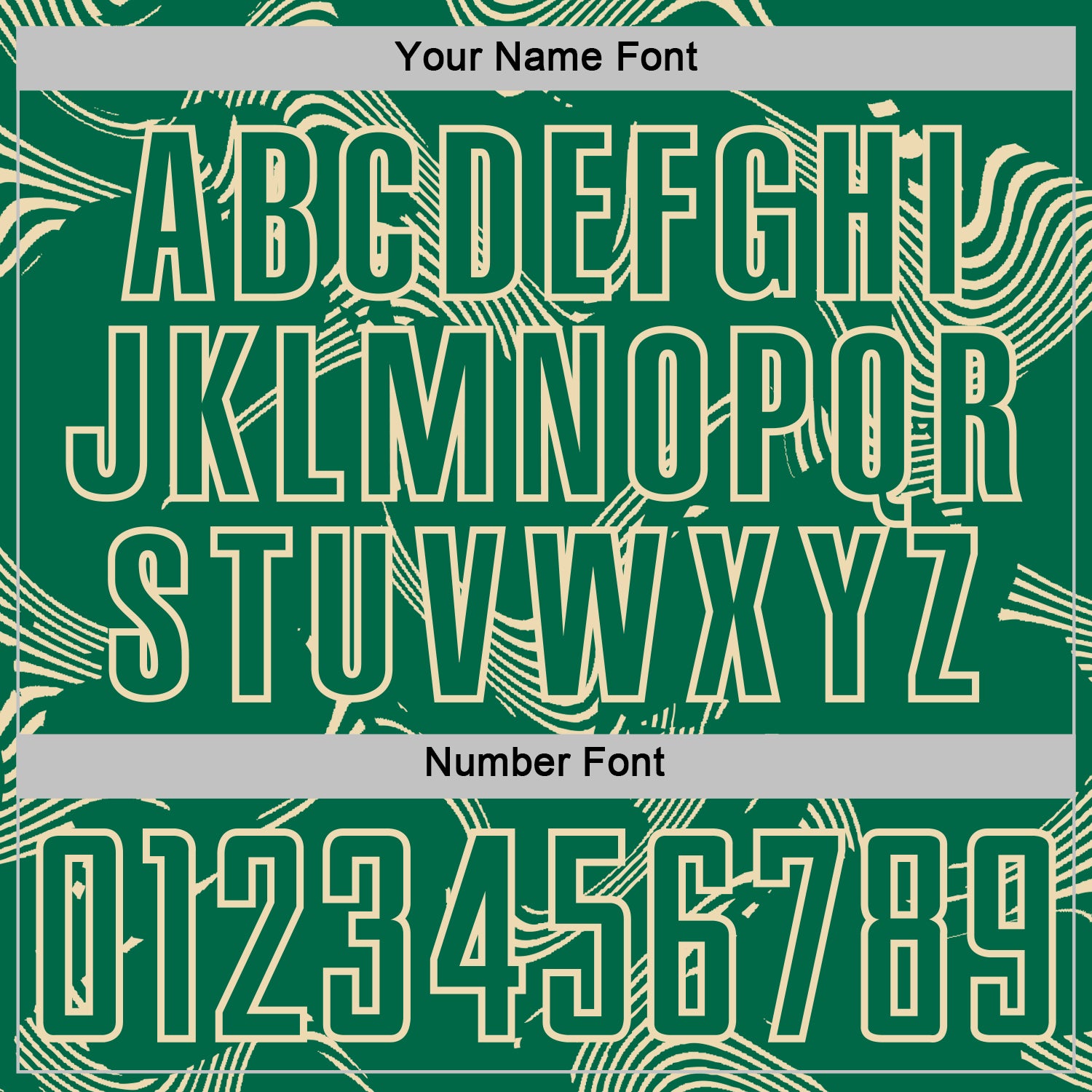 Custom Kelly Green Cream Curve Lines Sports Sublimation Soccer Uniform Jersey