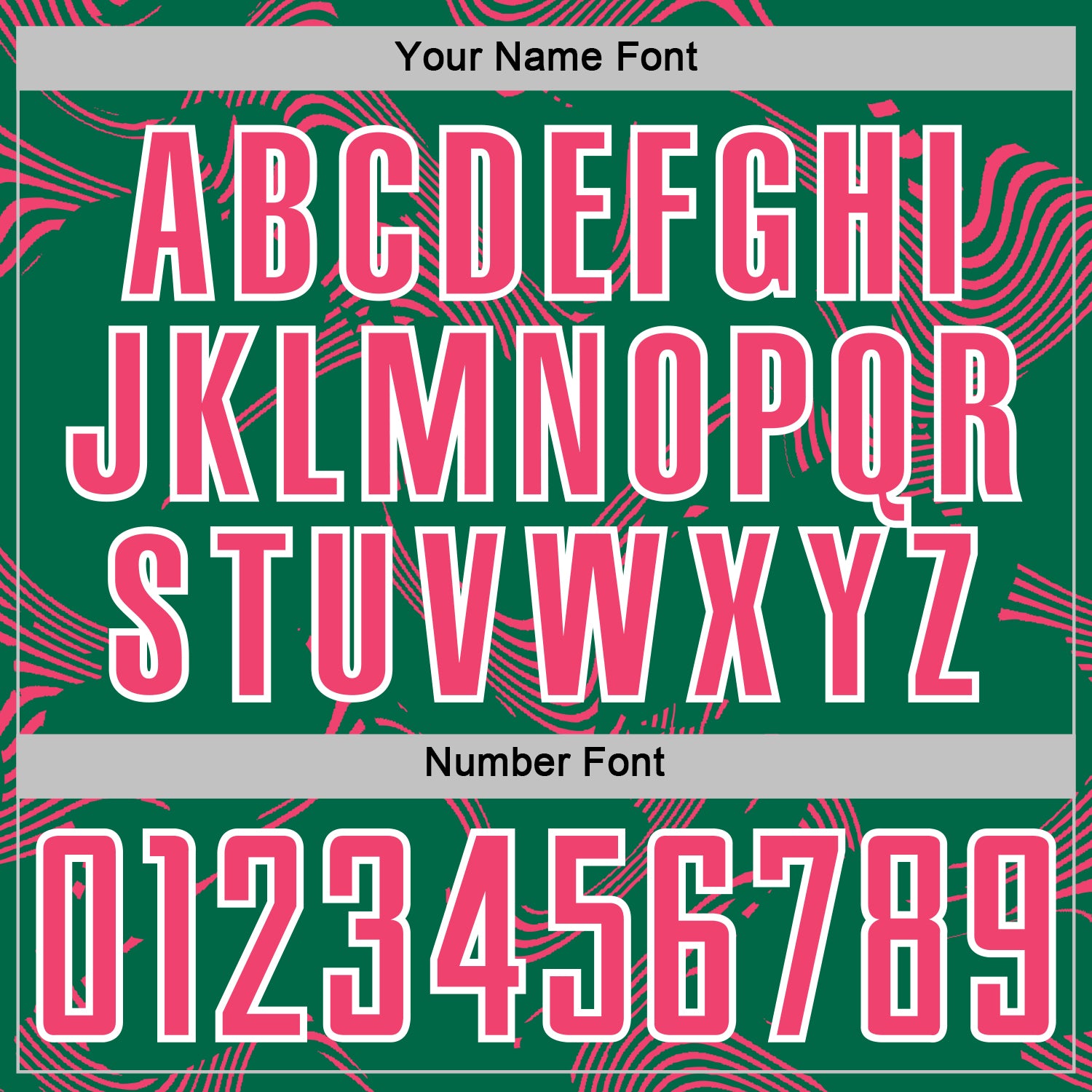 Custom Kelly Green Neon Pink-White Curve Lines Sports Sublimation Soccer Uniform Jersey