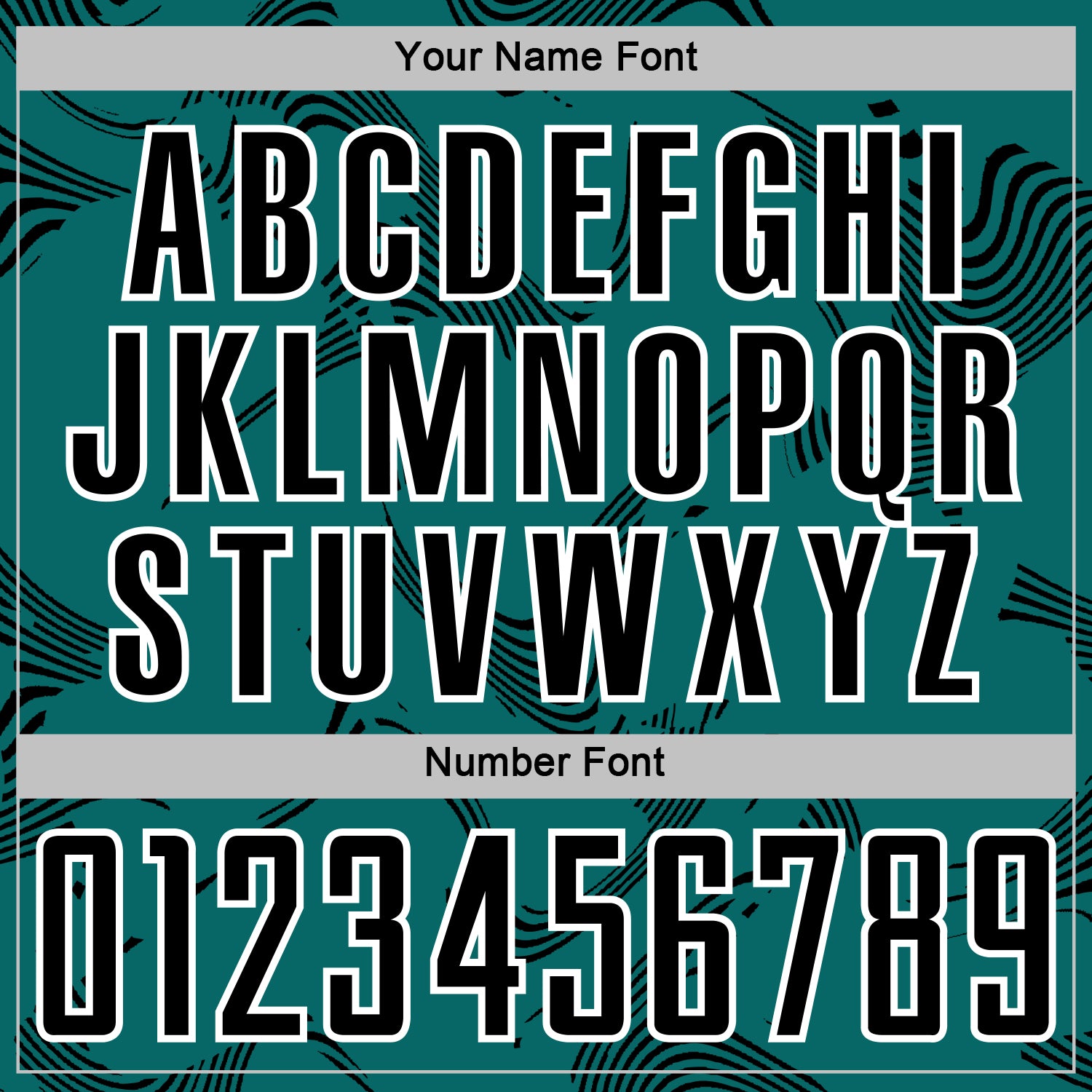 Custom Teal Black-White Curve Lines Sports Sublimation Soccer Uniform Jersey