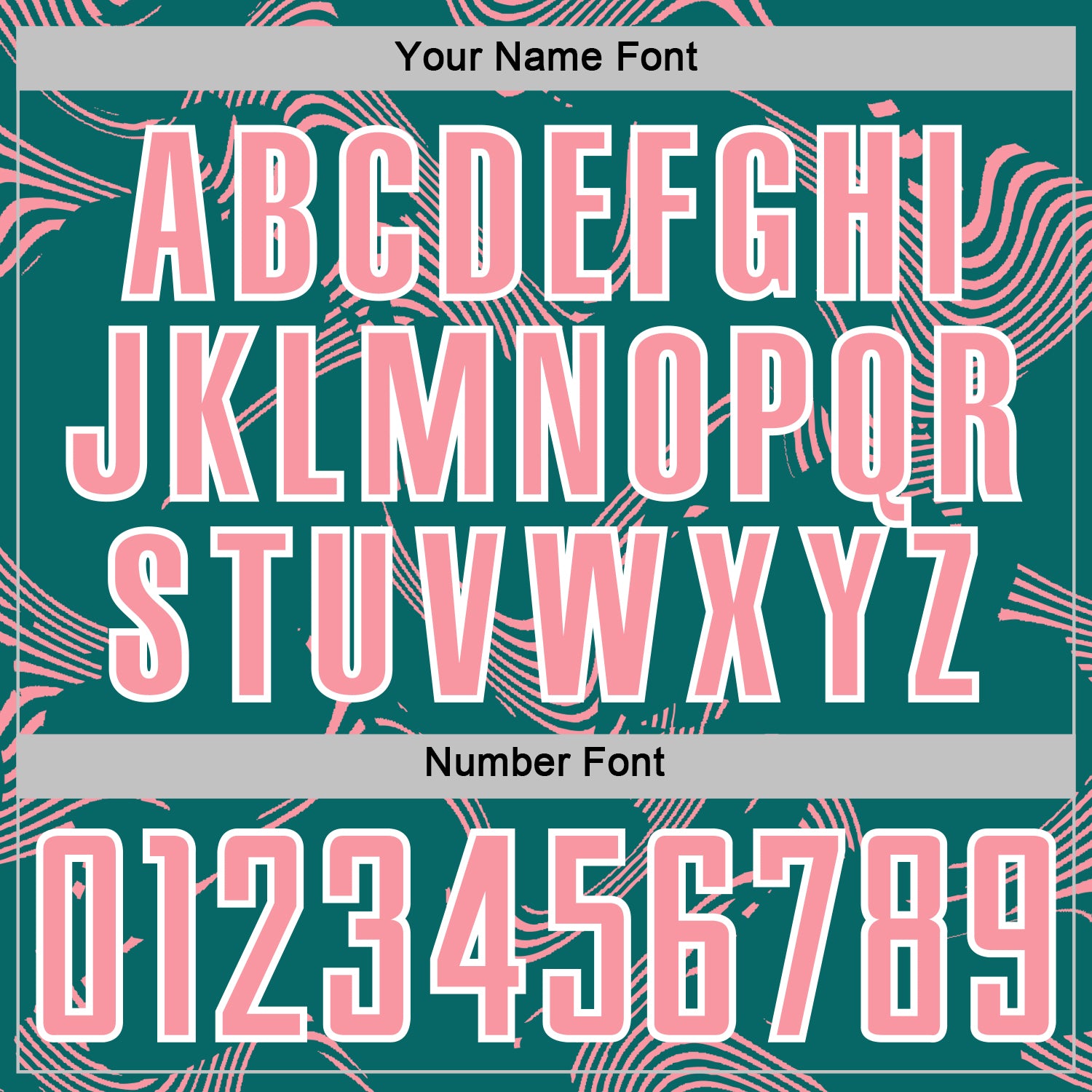 Custom Teal Medium Pink-White Curve Lines Sports Sublimation Soccer Uniform Jersey