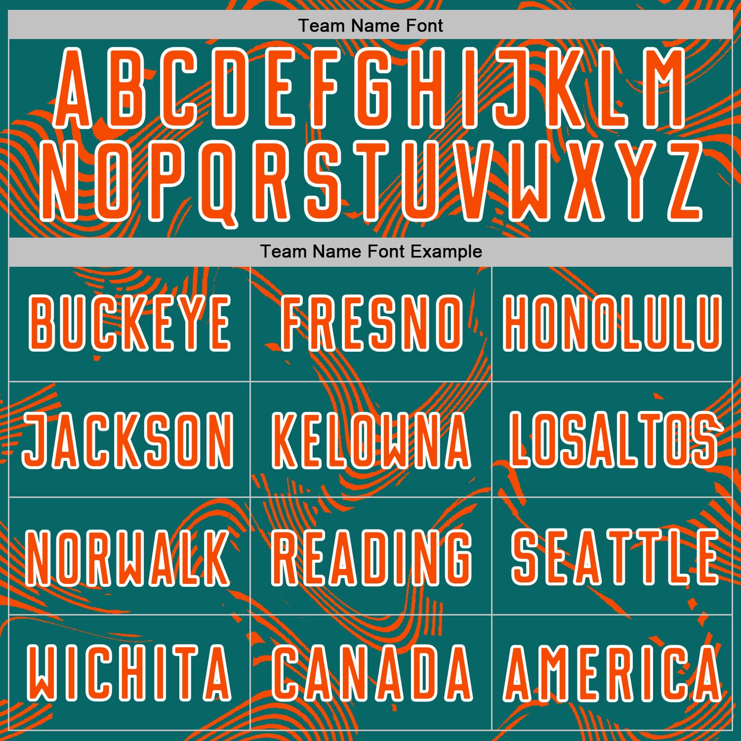 Custom Teal Orange-White Curve Lines Sports Sublimation Soccer Uniform Jersey