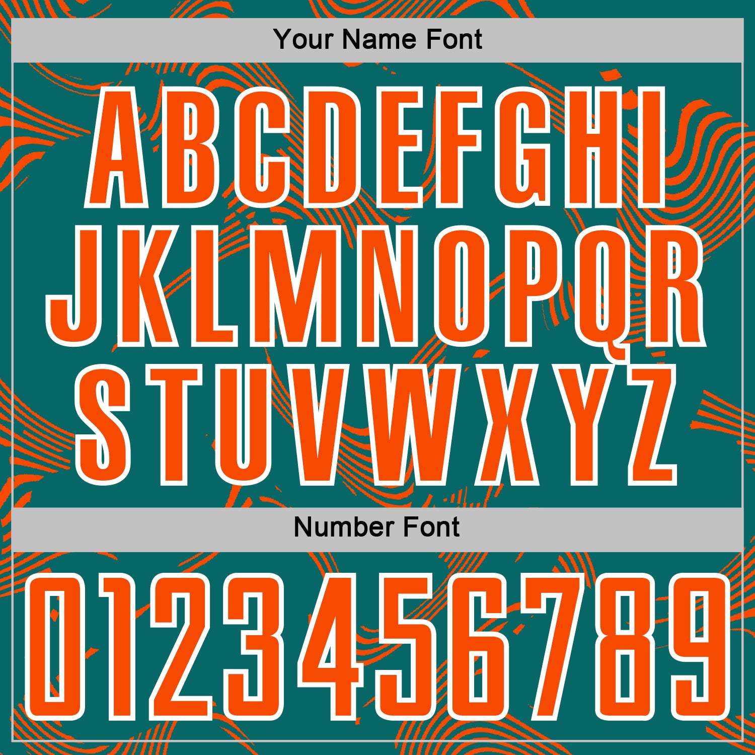 Custom Teal Orange-White Curve Lines Sports Sublimation Soccer Uniform Jersey