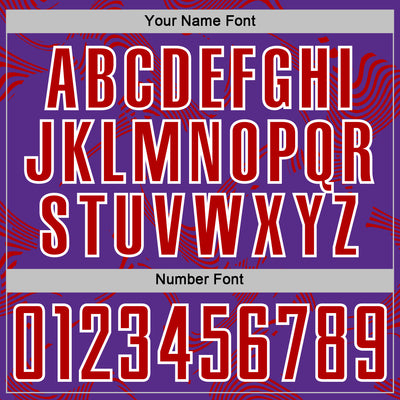 Custom Purple Red-White Curve Lines Sports Sublimation Soccer Uniform Jersey