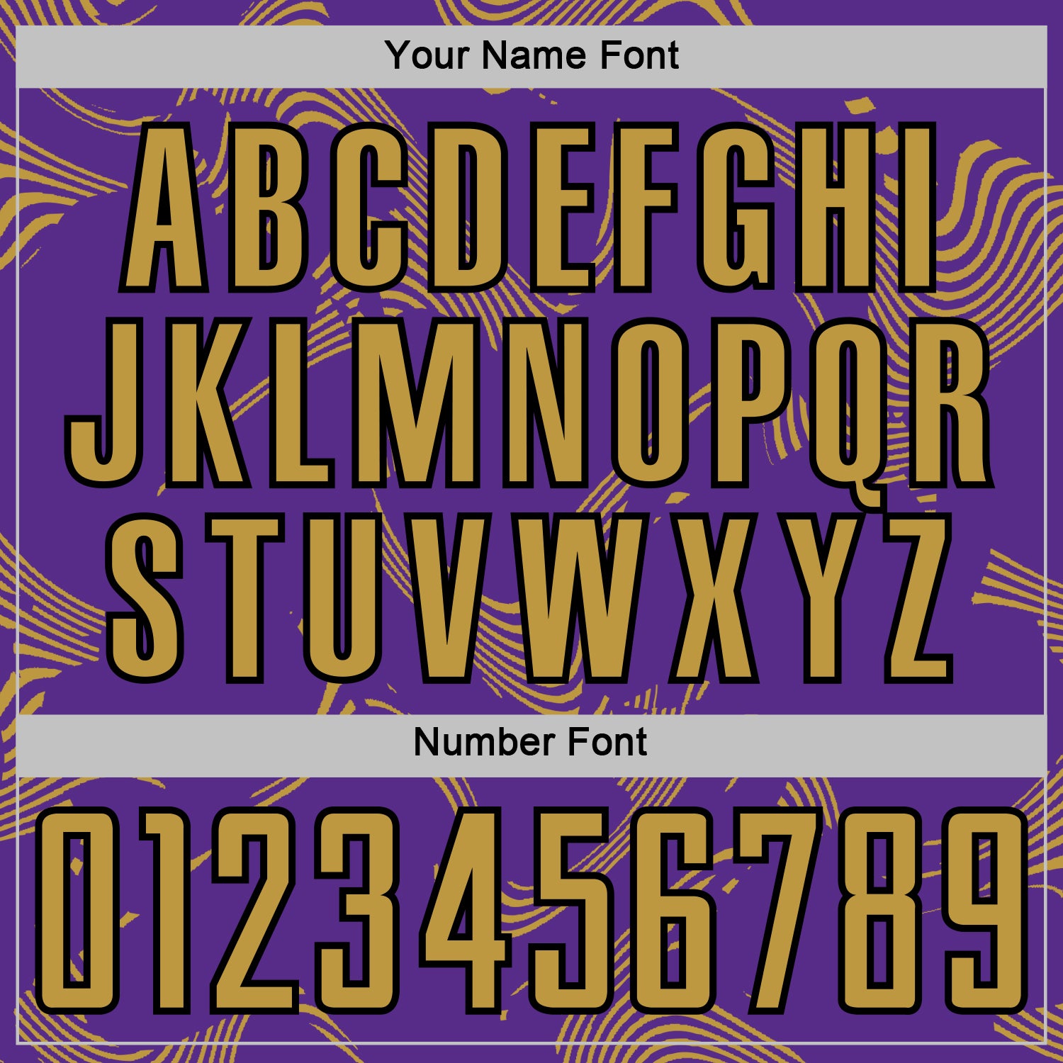 Custom Purple Old Gold-Black Curve Lines Sports Sublimation Soccer Uniform Jersey