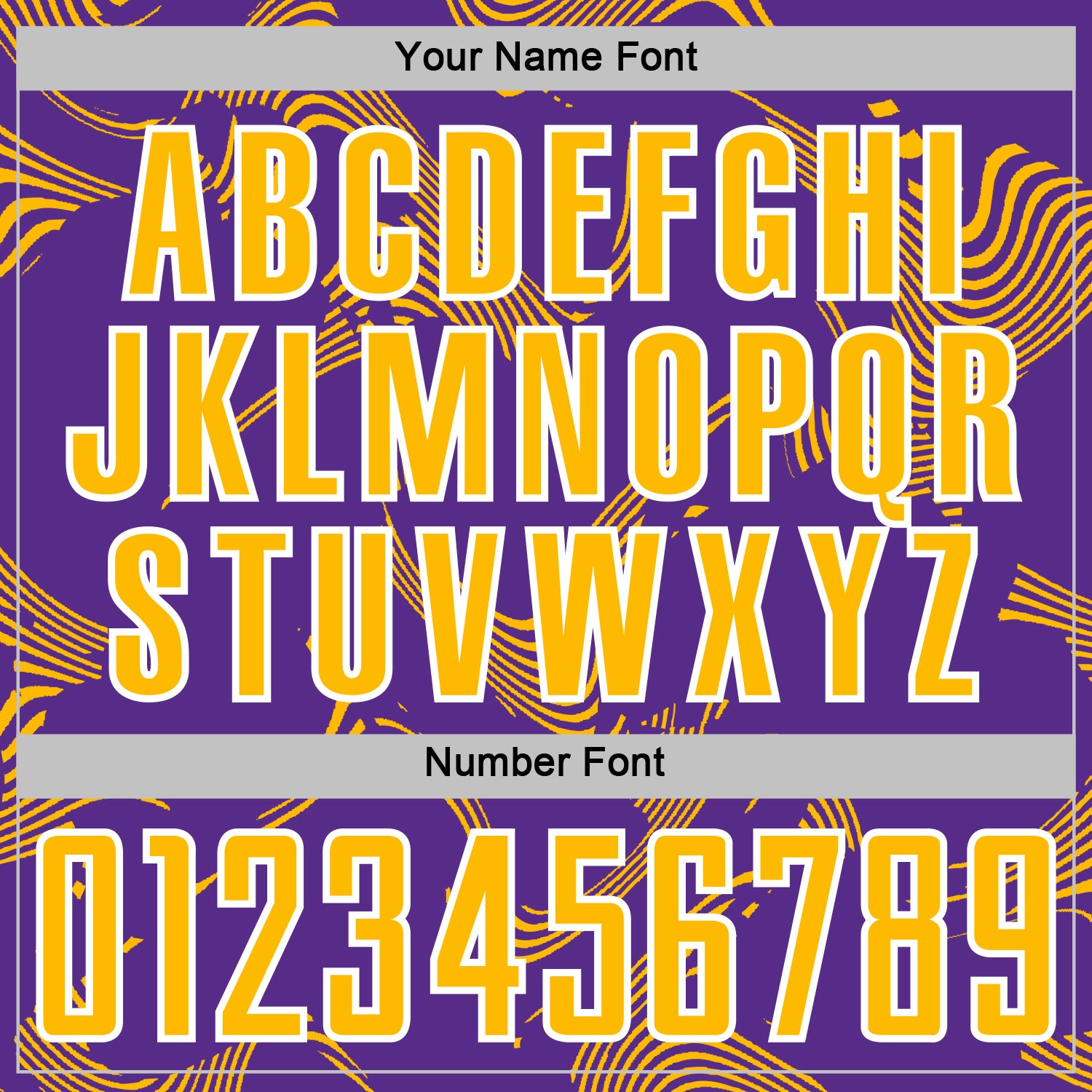 Custom Purple Gold-White Curve Lines Sports Sublimation Soccer Uniform Jersey