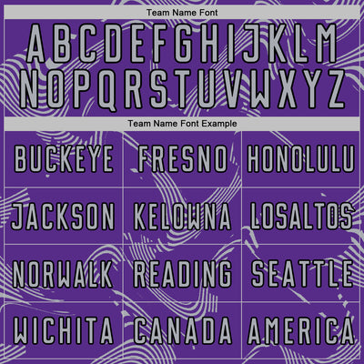 Custom Purple Gray-Black Curve Lines Sports Sublimation Soccer Uniform Jersey