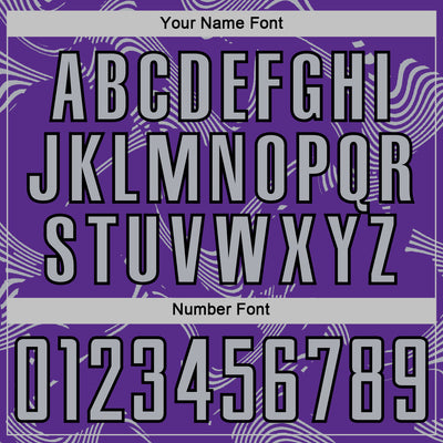 Custom Purple Gray-Black Curve Lines Sports Sublimation Soccer Uniform Jersey