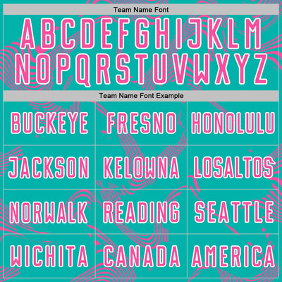 Custom Aqua Pink-White Curve Lines Sports Sublimation Soccer Uniform Jersey