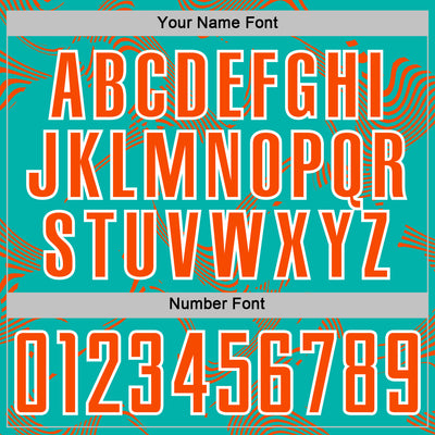 Custom Aqua Orange-White Curve Lines Sports Sublimation Soccer Uniform Jersey