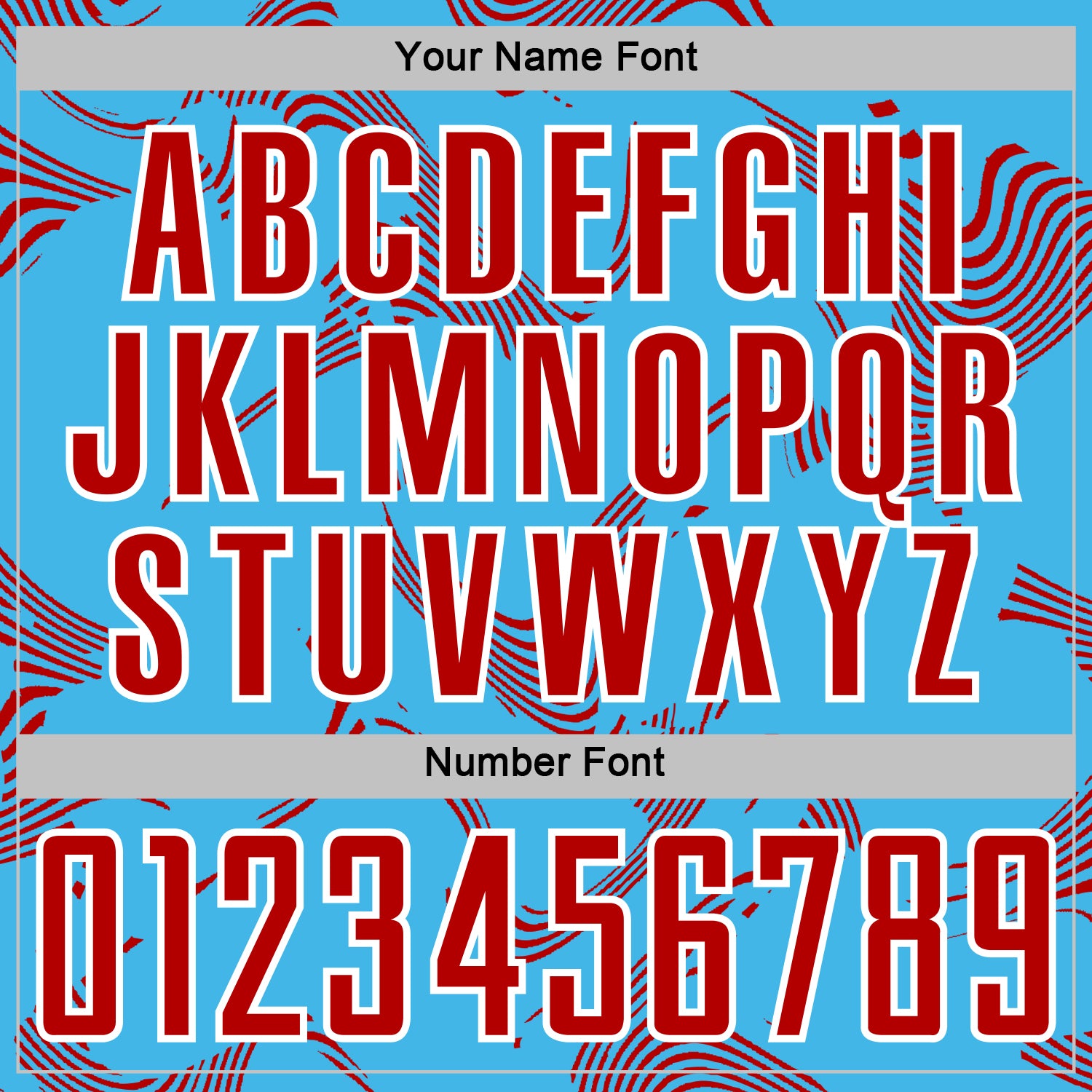 Custom Sky Blue Red-White Curve Lines Sports Sublimation Soccer Uniform Jersey