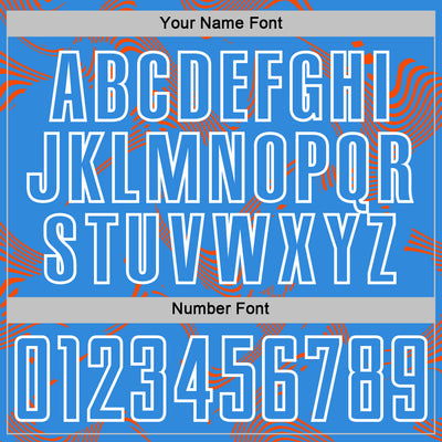 Custom Powder Blue Orange-White Curve Lines Sports Sublimation Soccer Uniform Jersey