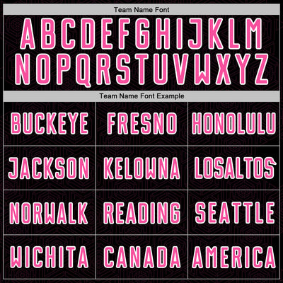 Custom Black Pink-White Geometric Shape Sports Sublimation Soccer Uniform Jersey