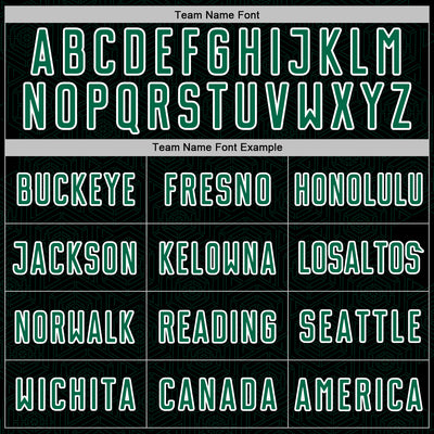 Custom Black Kelly Green-White Geometric Shape Sports Sublimation Soccer Uniform Jersey