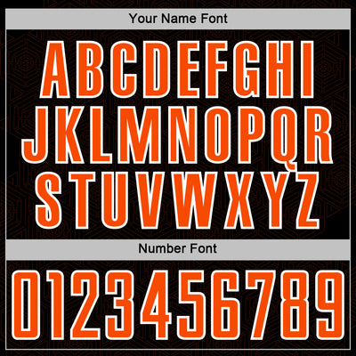 Custom Black Orange-White Geometric Shape Sports Sublimation Soccer Uniform Jersey