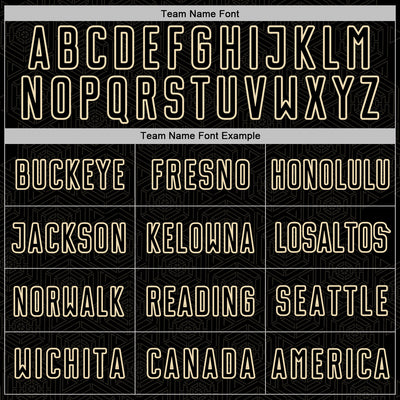 Custom Black Cream Geometric Shape Sports Sublimation Soccer Uniform Jersey