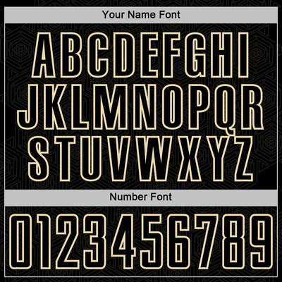 Custom Black Cream Geometric Shape Sports Sublimation Soccer Uniform Jersey