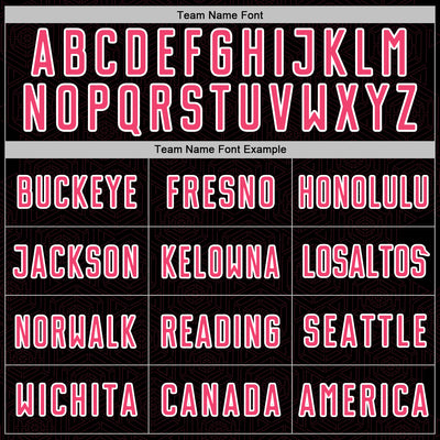 Custom Black Neon Pink-White Geometric Shape Sports Sublimation Soccer Uniform Jersey