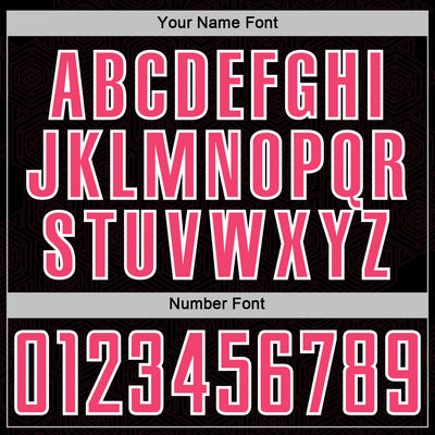 Custom Black Neon Pink-White Geometric Shape Sports Sublimation Soccer Uniform Jersey