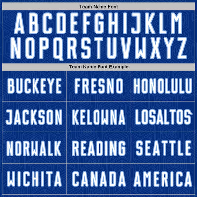 Custom Royal White-Light Blue Geometric Shape Sports Sublimation Soccer Uniform Jersey