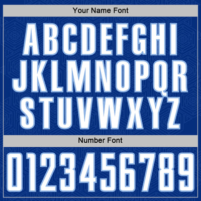 Custom Royal White-Light Blue Geometric Shape Sports Sublimation Soccer Uniform Jersey