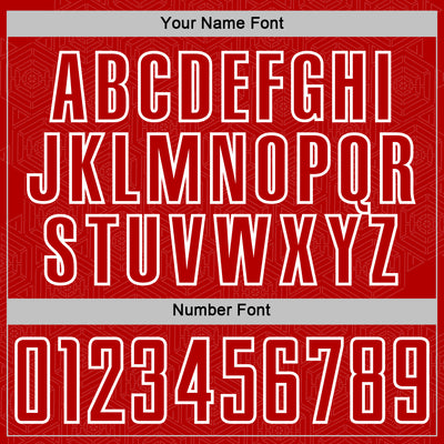 Custom Red White Geometric Shape Sports Sublimation Soccer Uniform Jersey