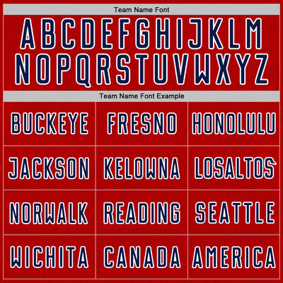 Custom Red Navy-White Geometric Shape Sports Sublimation Soccer Uniform Jersey