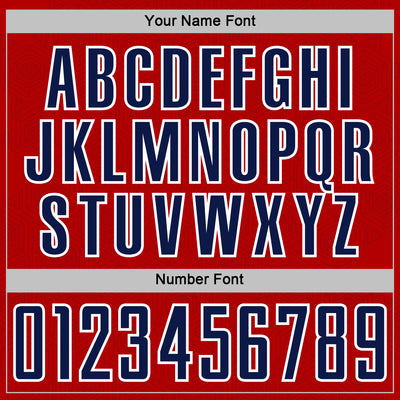 Custom Red Navy-White Geometric Shape Sports Sublimation Soccer Uniform Jersey