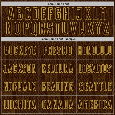 Custom Brown Old Gold Geometric Shape Sports Sublimation Soccer Uniform Jersey