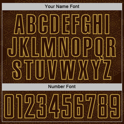 Custom Brown Old Gold Geometric Shape Sports Sublimation Soccer Uniform Jersey