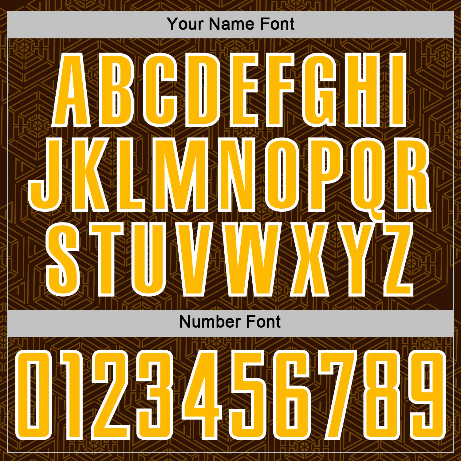 Custom Brown Gold-White Geometric Shape Sports Sublimation Soccer Uniform Jersey