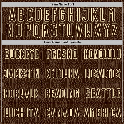 Custom Brown Cream Geometric Shape Sports Sublimation Soccer Uniform Jersey