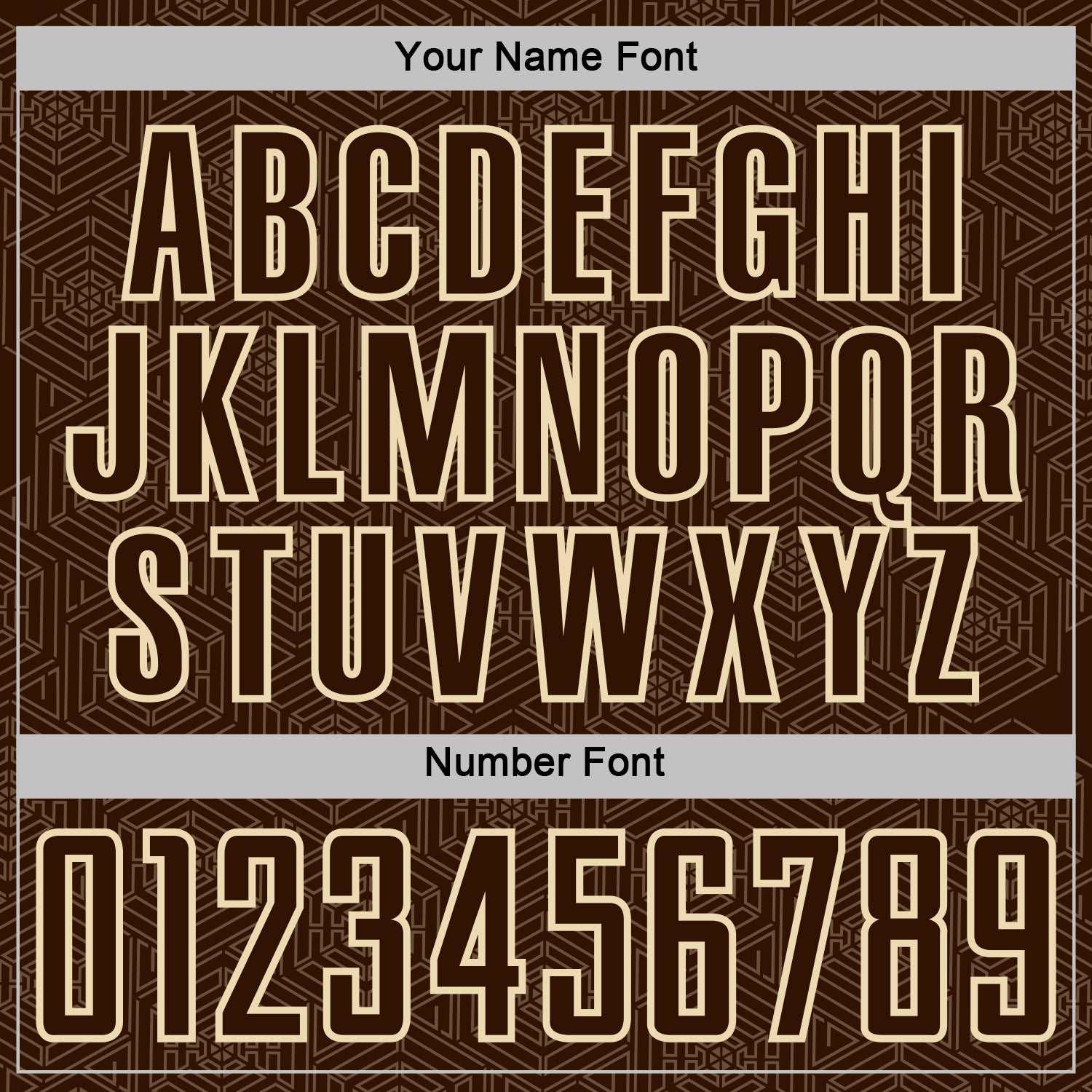 Custom Brown Cream Geometric Shape Sports Sublimation Soccer Uniform Jersey